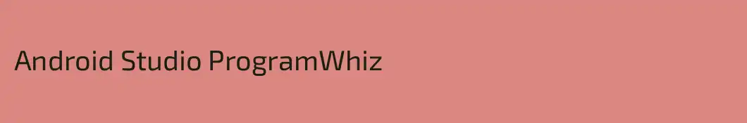 Android Studio ProgramWhiz